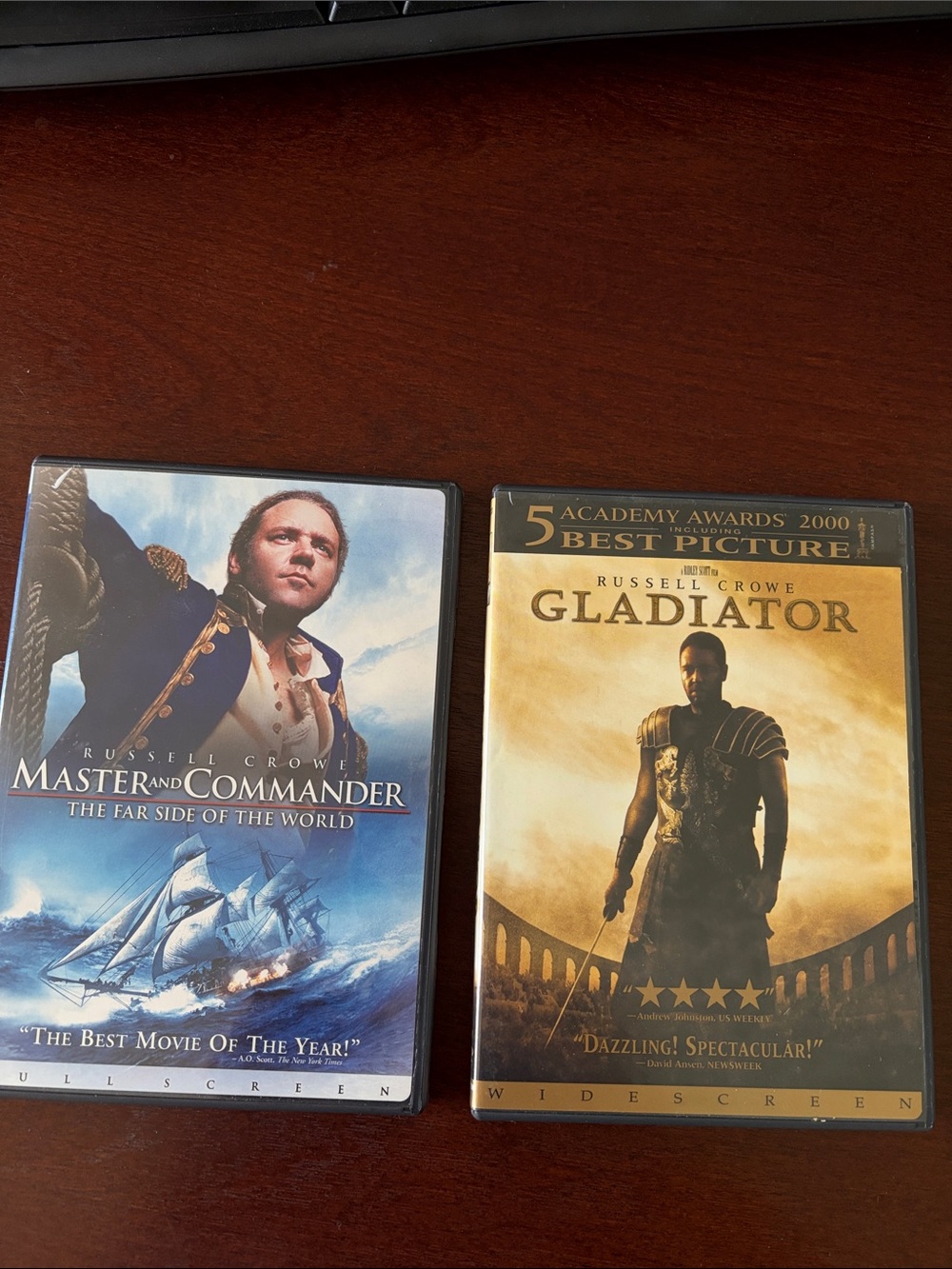 Master and Commander & Gladiator DVD Set - both starring Russell Crowe
Preowned